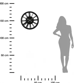 Duży zegar ścienny loft 50 cm * H&S Decoration Best