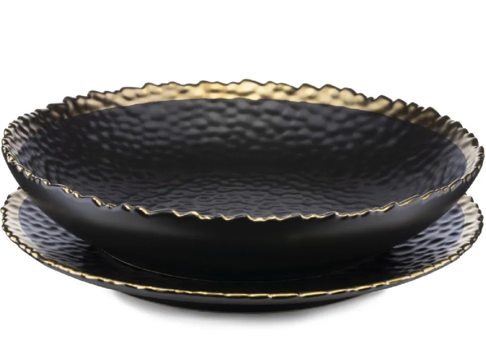Dwa talerze głębokie Kati Black Gold 26
