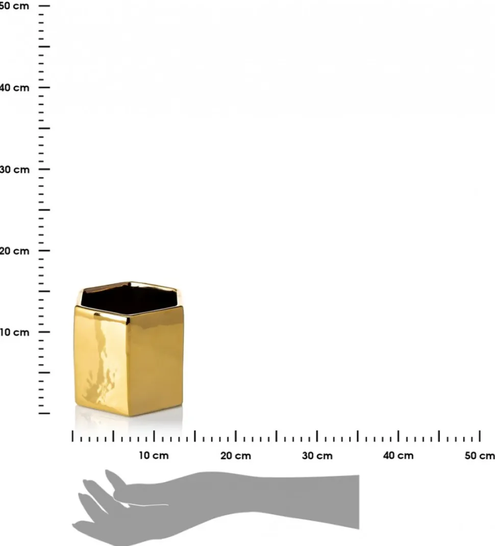 Dwie doniczki Mia Gold 12 cm
