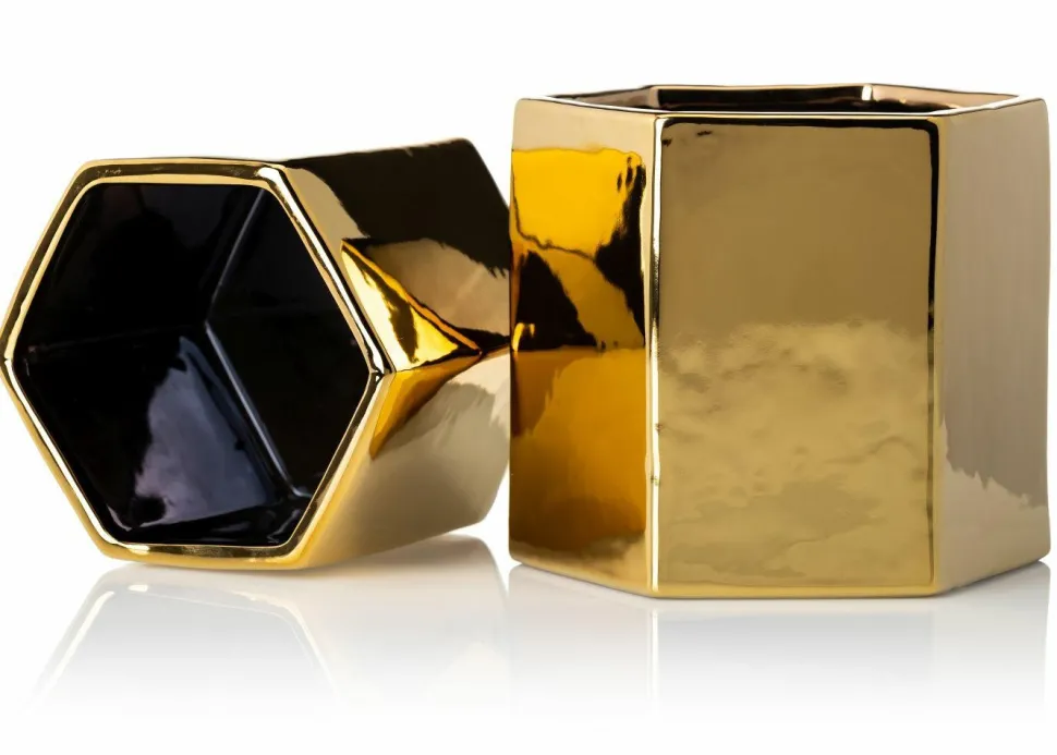 Dwie doniczki Mia Gold 12 cm