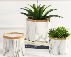 Dwie doniczki Sona Marbling 10 i 12 cm