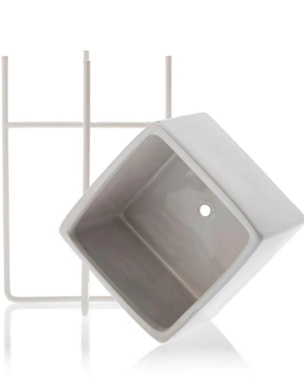 Dwie doniczki Mizu White 21 i 23 cm * HowHomely Outlet