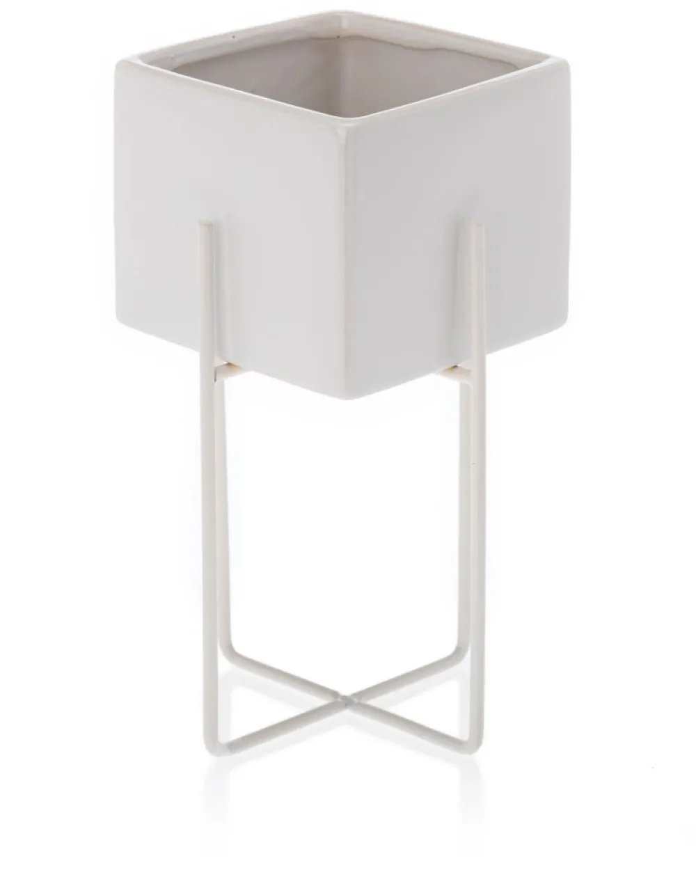 Dwie doniczki Mizu White 21 i 23 cm * HowHomely Outlet