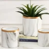 Dwie doniczki Sona Marbling 11 cm * HowHomely Outlet