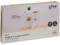 Dwupoziomowa półka z uchwytami Balm biała * 5five Simply Smart Hot