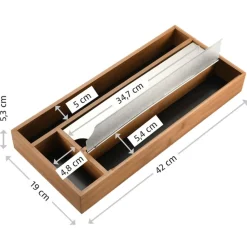 Dyspenser do folii bambusowy ciemny 42x19xh5,5 cm * Kesper