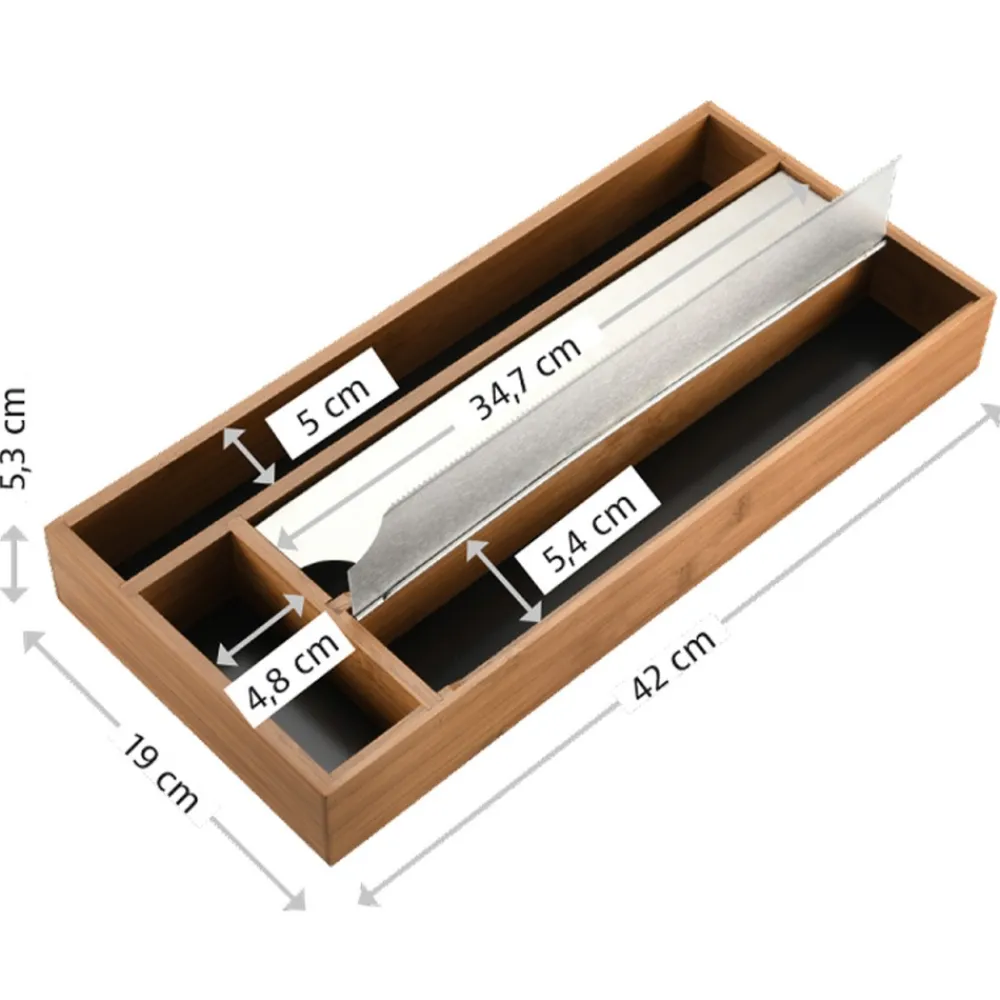 Dyspenser do folii bambusowy ciemny 42x19xh5,5 cm * Kesper