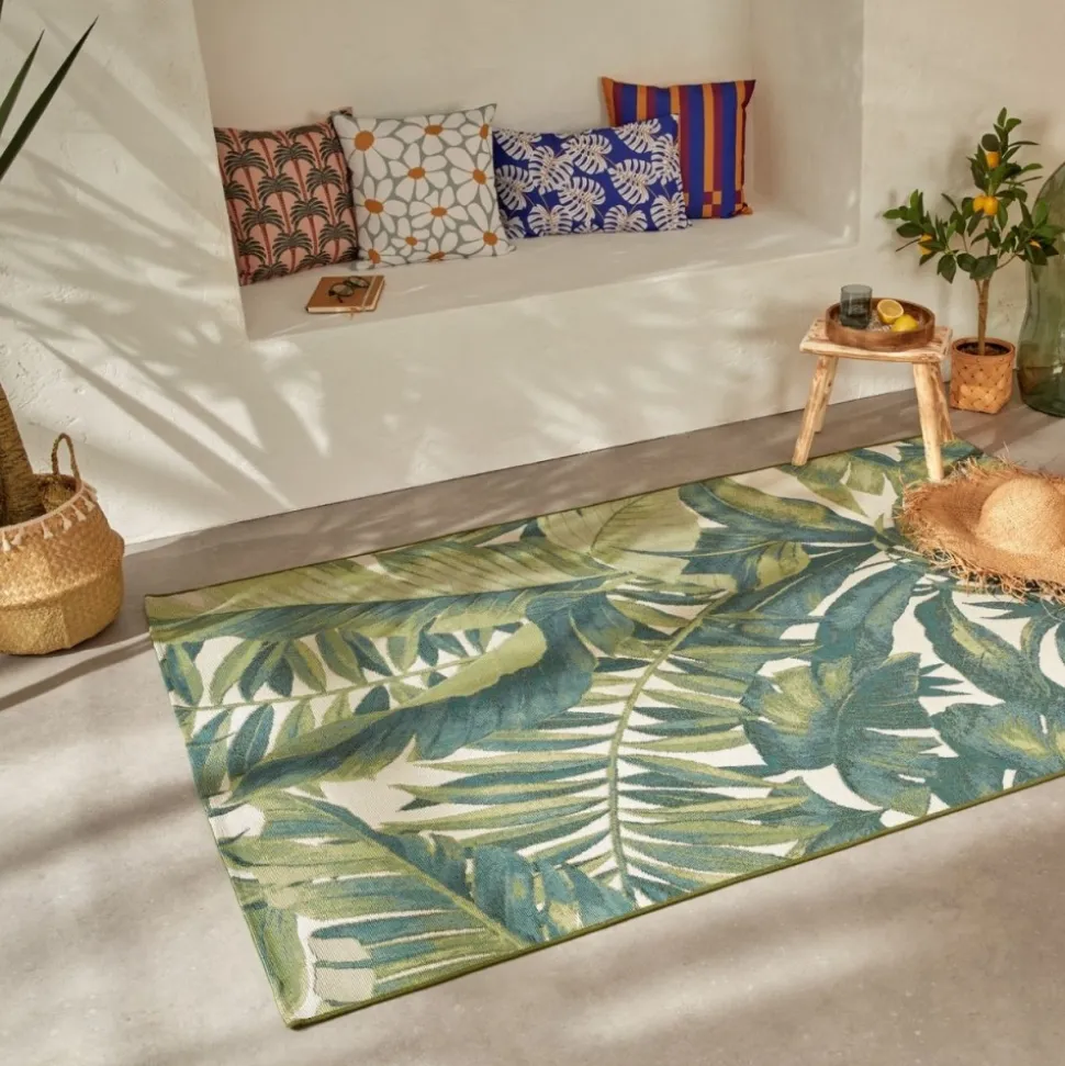 Dywan zewnętrzny 150 x 200 cm liście Kepa