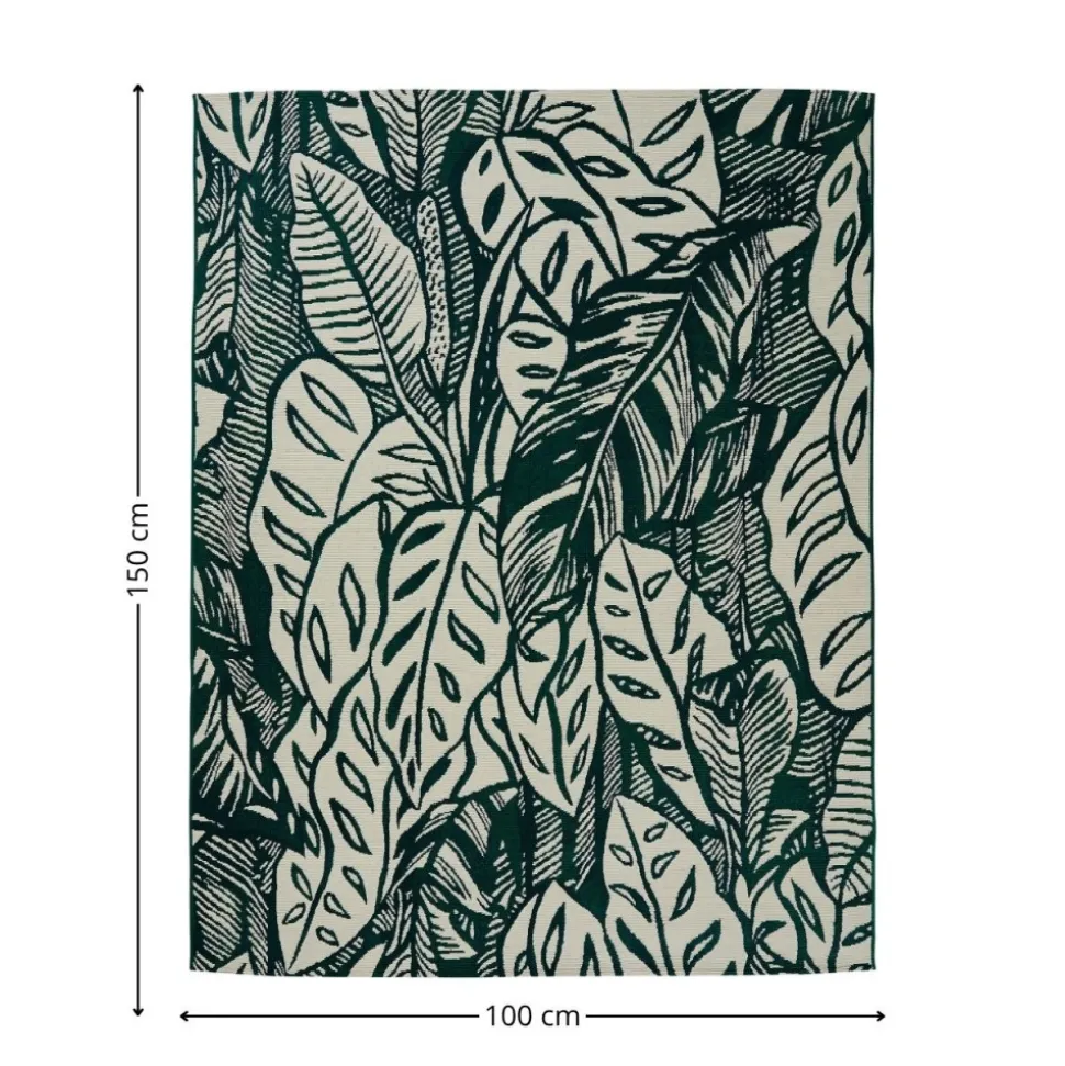 Dywan zewnętrzny 100 x 150 cm monstera Kepa