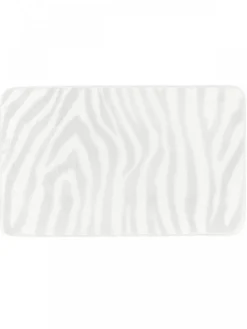Dywanik łazienkowy biały 45x75 cm zebra