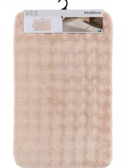 Dywanik łazienkowy blush róż 50x80 cm efekt futra
