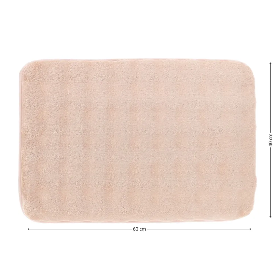 Dywanik łazienkowy blush róż 40x60 cm efekt futra