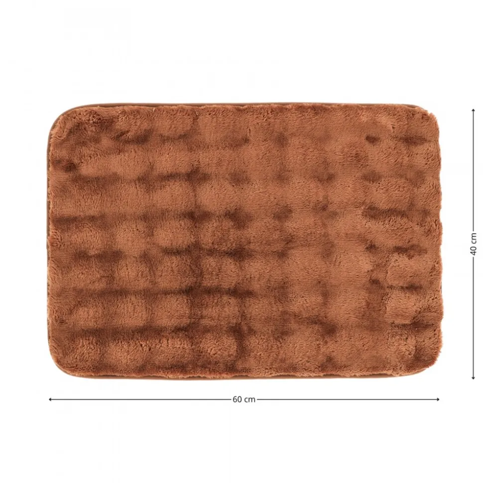 Dywanik łazienkowy cappuccino 40x60 cm efekt futra