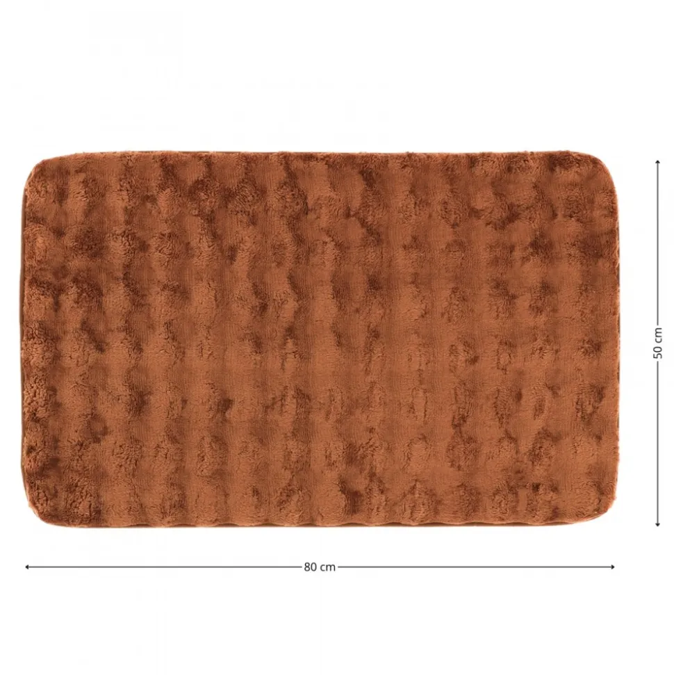 Dywanik łazienkowy cappuccino 50x80 cm efekt futra