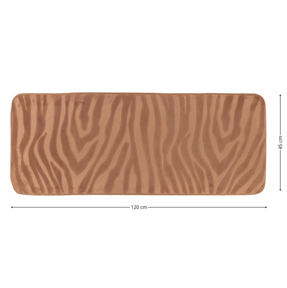 Dywanik łazienkowy cappuccino 45x120 cm zebra