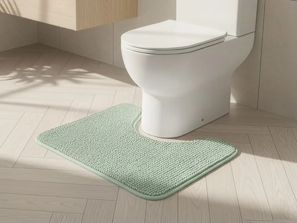 Dywanik pod WC BALLS 45x50 cm eukaliptusowy