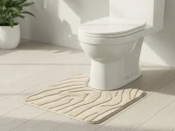 Dywanik pod WC beż 45x50 cm zebra