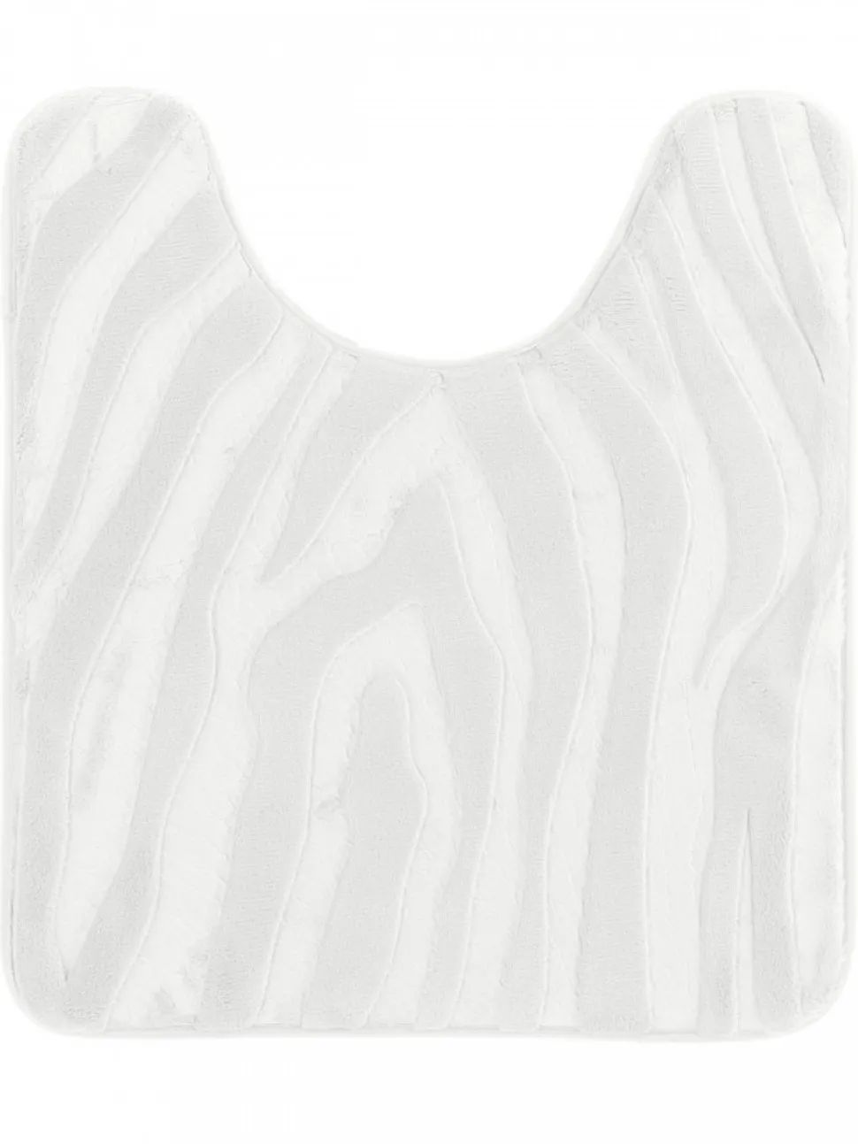 Dywanik pod WC biały 45x50 cm zebra