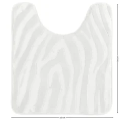Dywanik pod WC biały 45x50 cm zebra