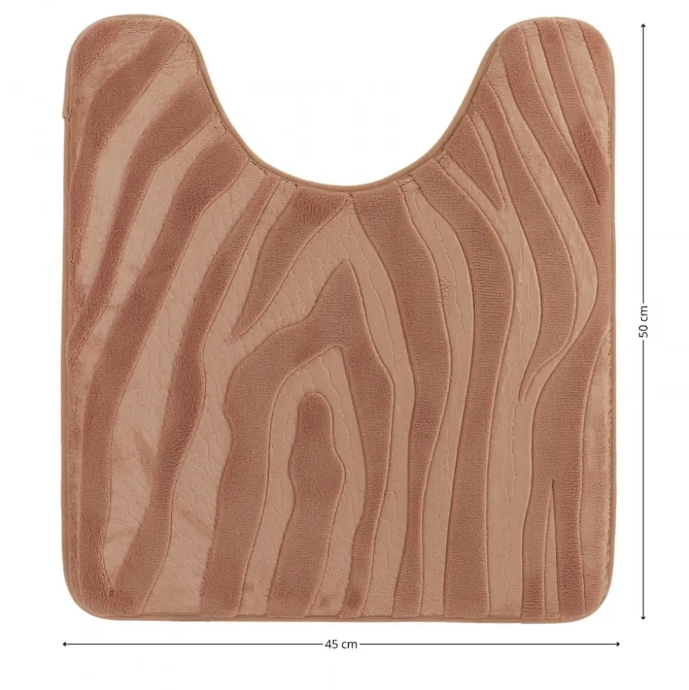 Dywanik pod WC cappuccino 45x50 cm zebra