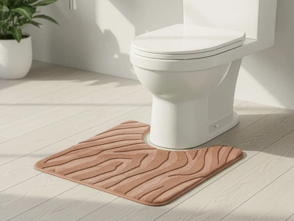 Dywanik pod WC cappuccino 45x50 cm zebra