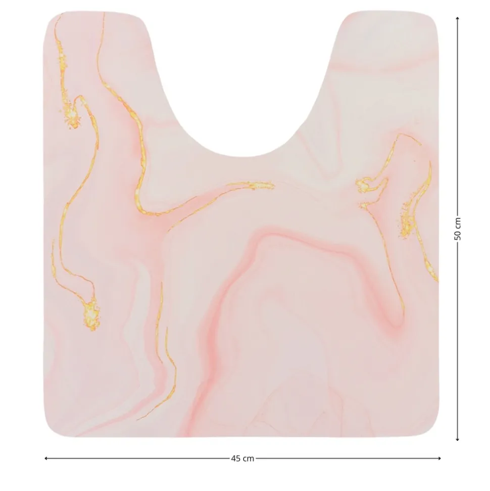 Dywanik pod WC CARRARE 45x50 cm róż