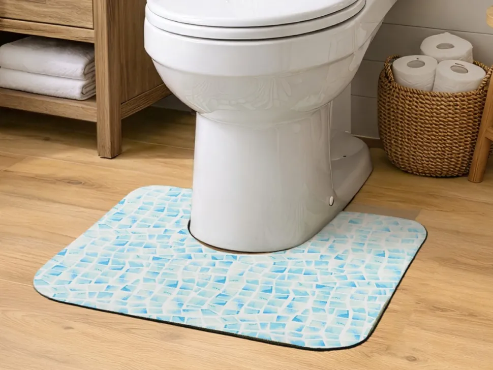 Dywanik pod WC RAVENNE 45x50 cm niebieska mozaika