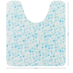 Dywanik pod WC RAVENNE 45x50 cm niebieska mozaika
