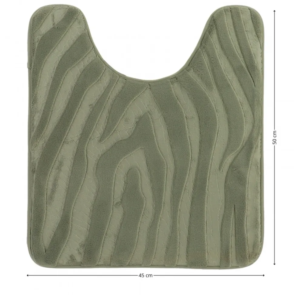 Dywanik pod WC szałwiowy 45x50 cm zebra