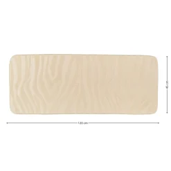 Dywanik łazienkowy beżowy 45x120 cm zebra * TENDANCE