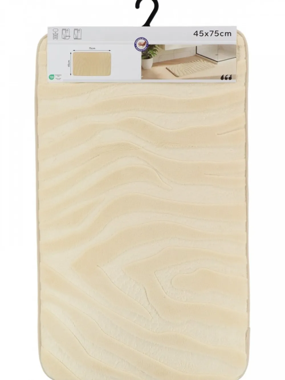 Dywanik łazienkowy beż 45x75 cm zebra * TENDANCE Outlet