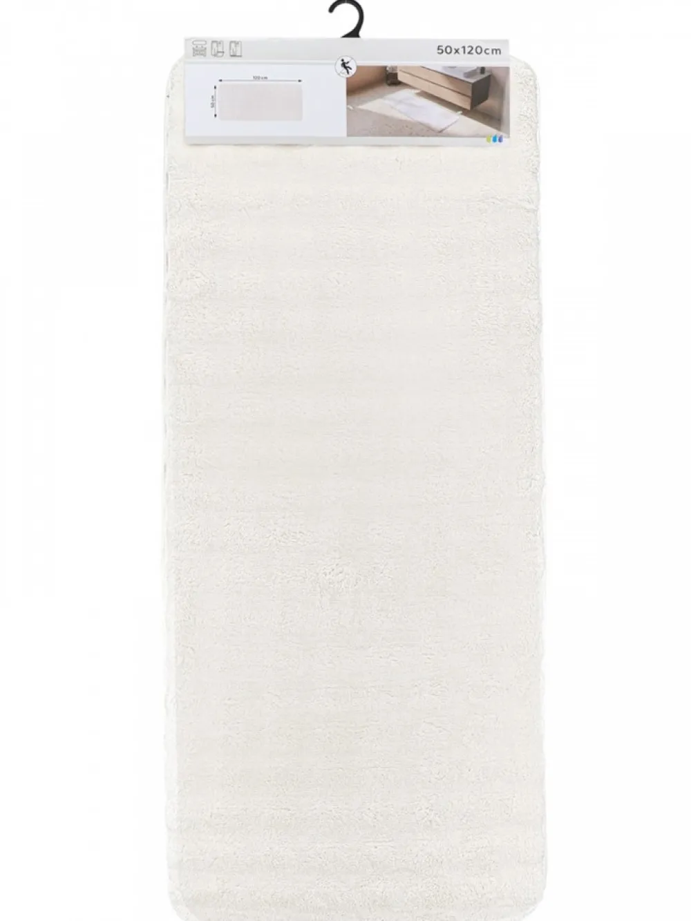 Dywanik łazienkowy biały 50x120 cm efekt futra * TENDANCE Best