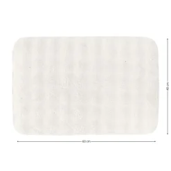 Dywanik łazienkowy biały 40x60 cm efekt futra * TENDANCE Discount