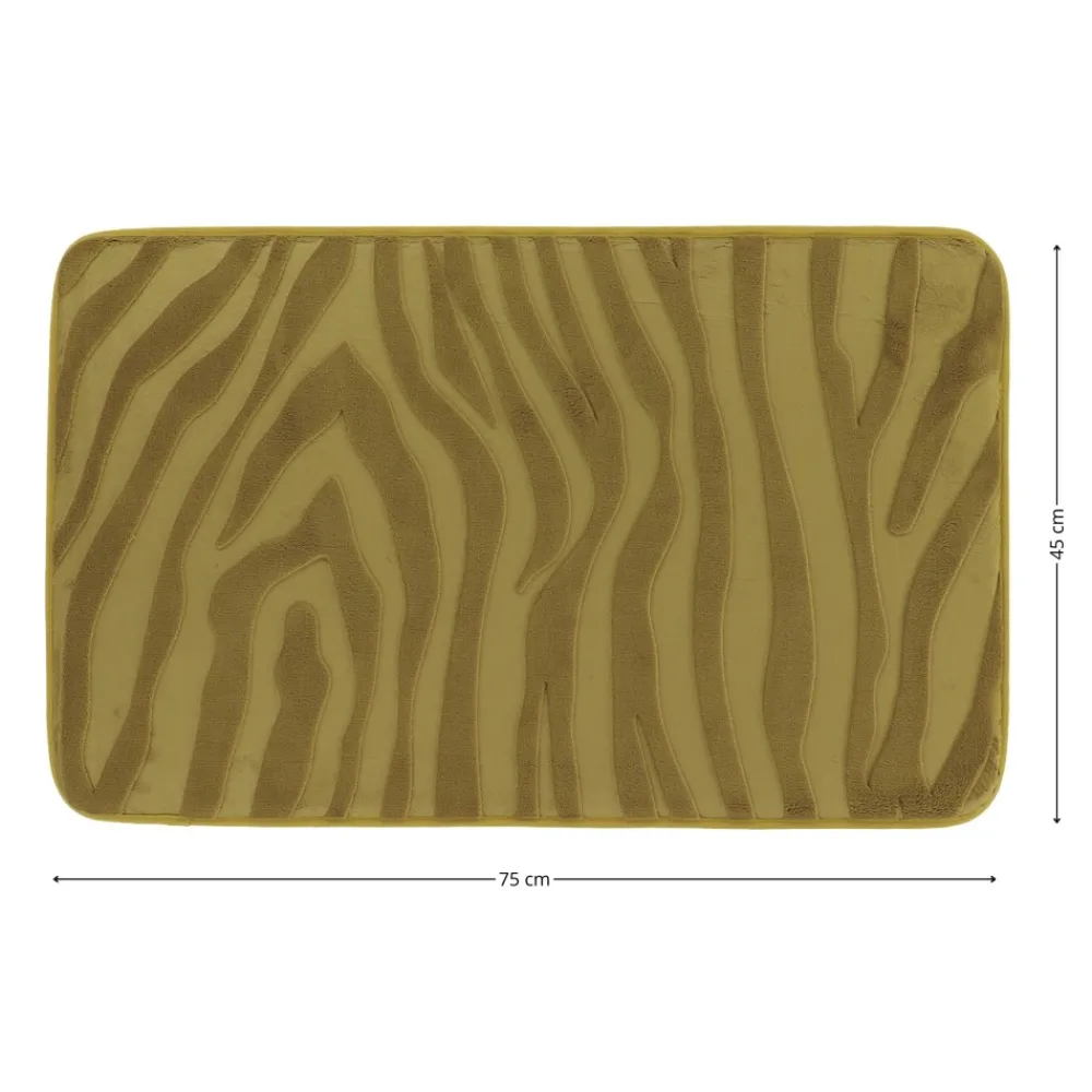 Dywanik łazienkowy oliwkowy 45x75 cm zebra * TENDANCE Best