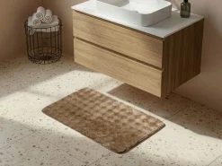 Dywanik łazienkowy taupe 50x80 cm efekt futra * TENDANCE Sale