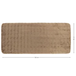 Dywanik łazienkowy taupe 50x120 cm efekt futra * TENDANCE New
