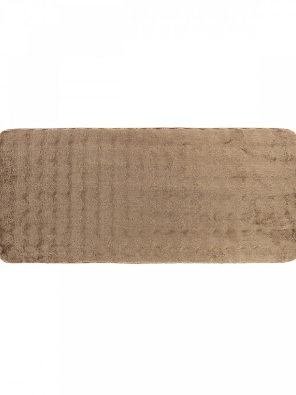 Dywanik łazienkowy taupe 50x120 cm efekt futra * TENDANCE New