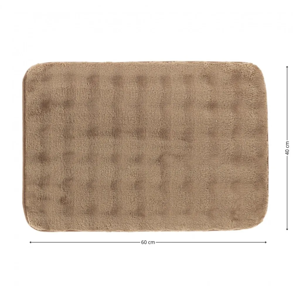 Dywanik łazienkowy taupe 40x60 cm efekt futra * TENDANCE Hot