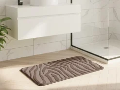 Dywanik łazienkowy taupe 45x75 cm zebra * TENDANCE Discount