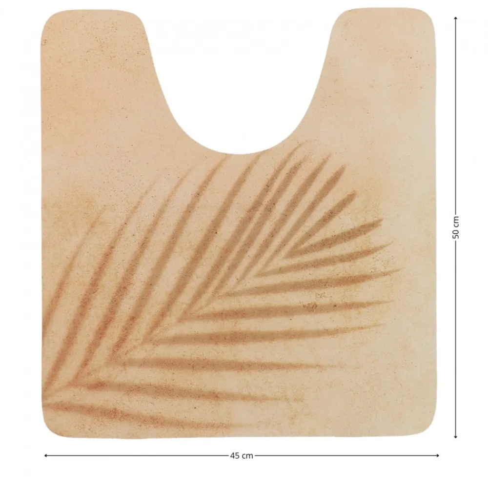 Dywanik pod WC SPLIT 45x50 cm liść beż * TENDANCE Hot