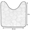 Dywanik pod WC 45x50 cm Stones Czarny * TENDANCE Online