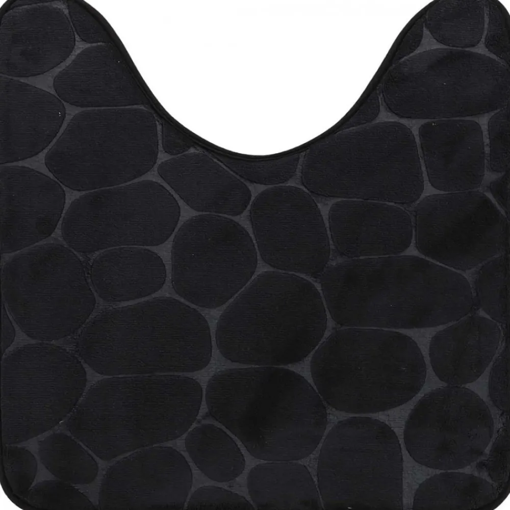 Dywanik pod WC 45x50 cm Stones Czarny * TENDANCE Online