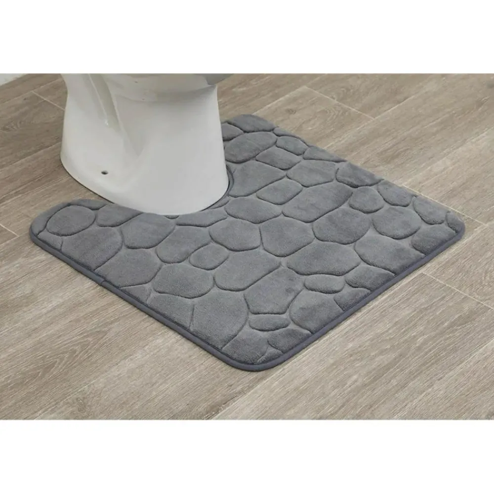 Dywanik pod WC 45x50 cm Stones Grafitowy * TENDANCE Outlet
