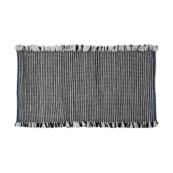 Dywan z frędzlami Boho biało czarny 70cm * H&S Decoration Outlet