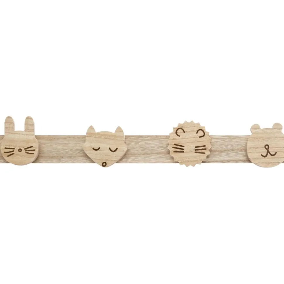 Dziecięcy wieszak z 4 haczykami Animals