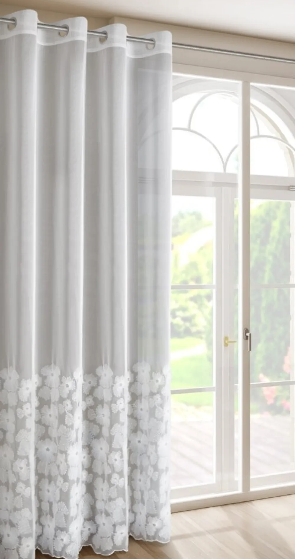 Elegancka firana JASMIN 140x250 cm biała * EUROFIRANY B.B. Choczyńscy Sp.J.