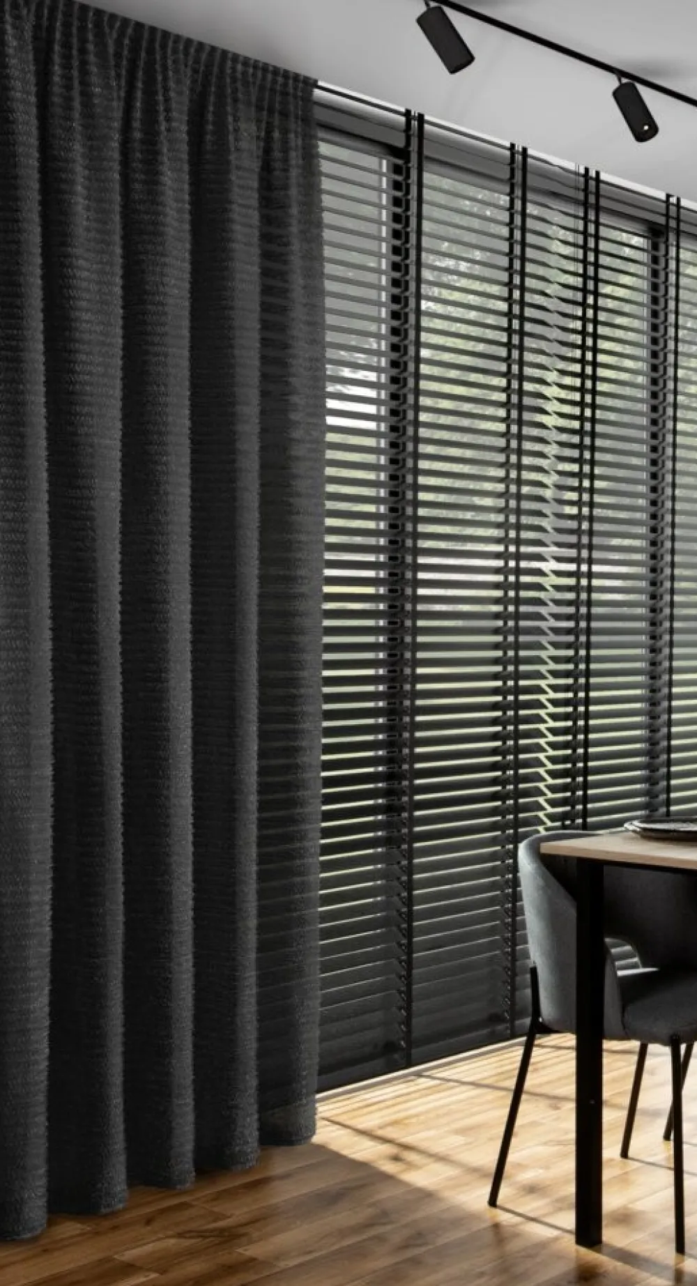Elegancka zasłona REINA Eva Minge 135x270 cm, czarna * EUROFIRANY B.B. Choczyńscy Sp.J. New