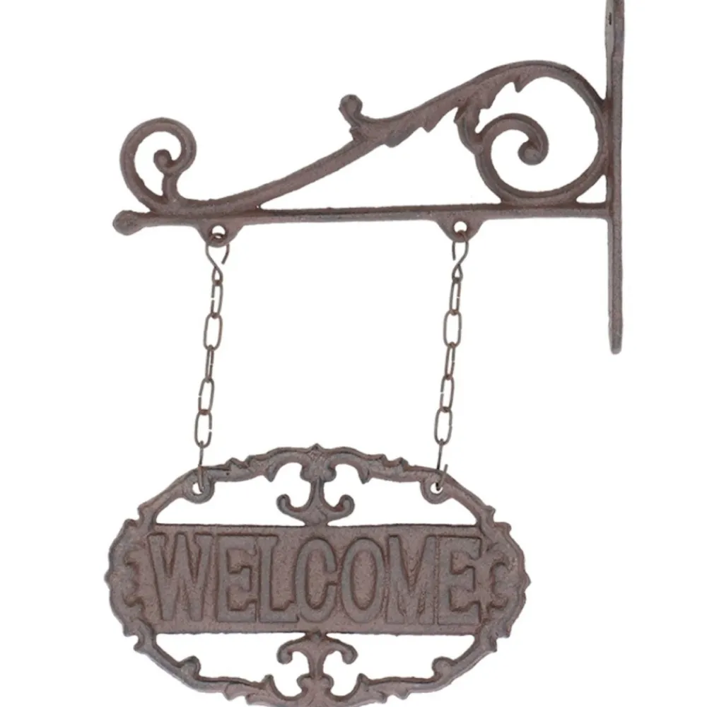 Żeliwna zawieszka ścienna Welcome * Esschert Design Sale
