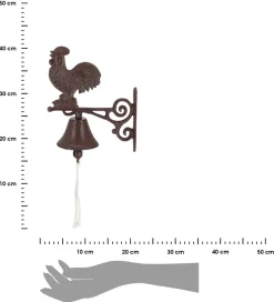 Żeliwny dzwonek do drzwi kogut
