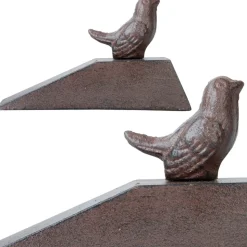 Żeliwny stoper do drzwi z ptaszkiem 15,2 x h9 cm